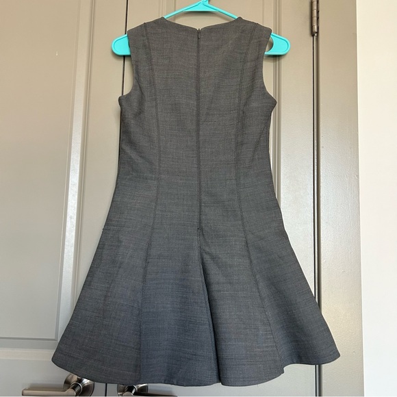 Zara Medium Grey Skater Dress ZW Collection Drop Waist - Picture 5 of 7